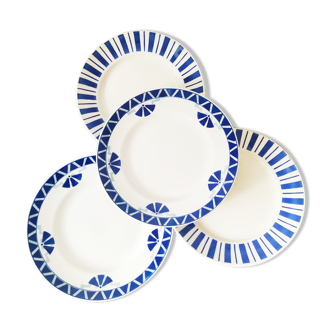 Set of 4 antique porcelain plates