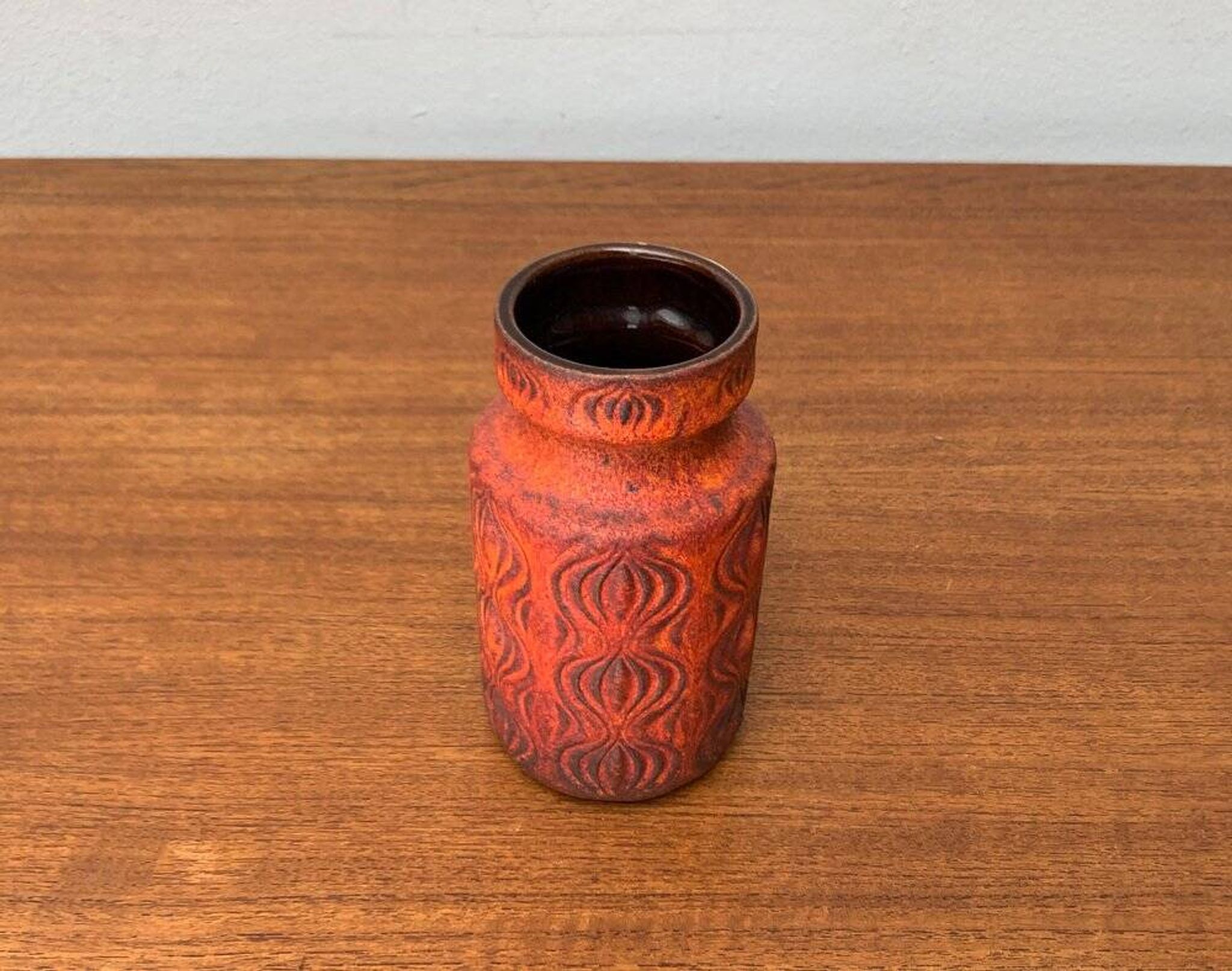 West German pottery vase WGP from the mid-century by Scheurich, 1960s.