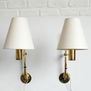 Pair orientable sconces V-393 Hans-Agne Jakobsson for AB Markaryd Sweden, brass