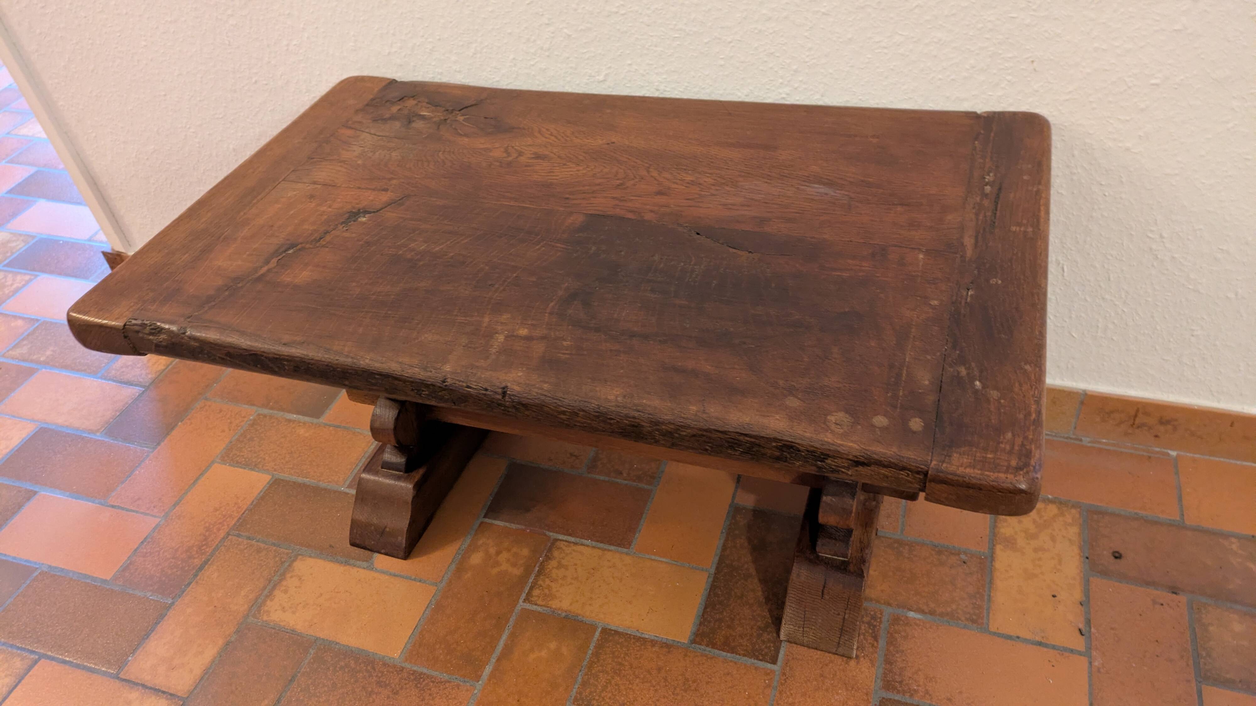 Rectangular monastery coffee table in solid oak