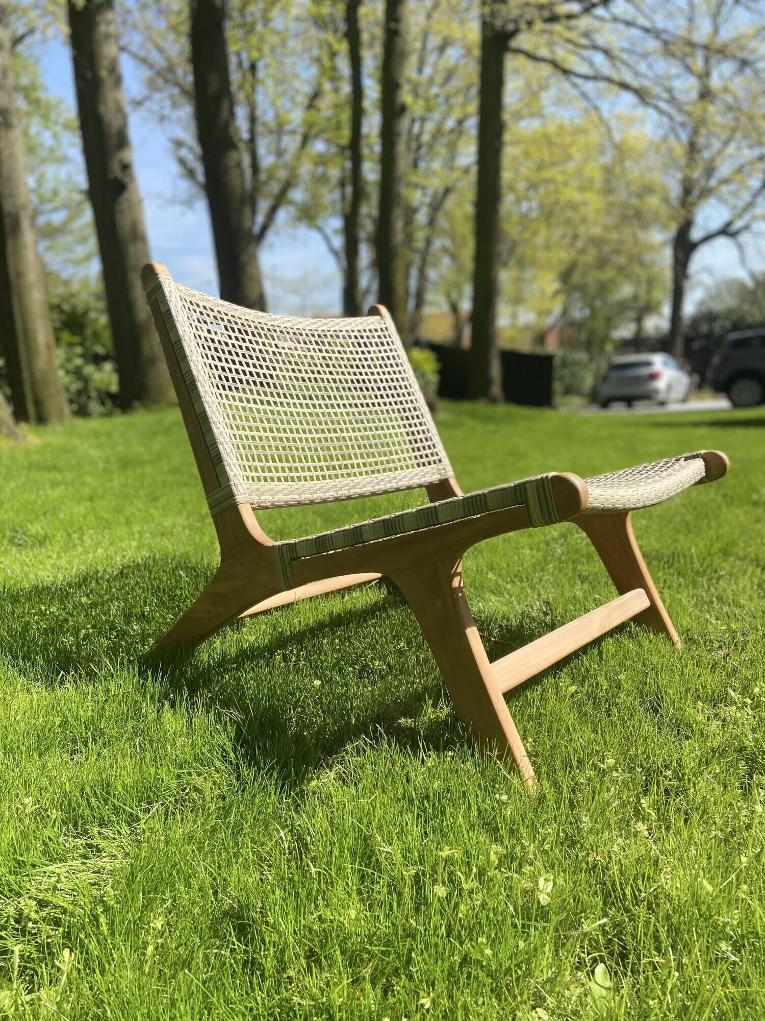 Chair / garden armchair / single-seater in retro rattan