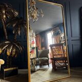 Miroir de cheminée d’époque louis philippe en bois doré (1m88x1m03) xixe