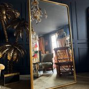 Louis philippe period fireplace mirror in golden wood (1m88x1m03) 19th century