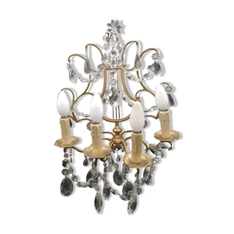 Lyre Garland Empire Tassels Wall Light 4 Lights Gilded Bronze