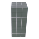 Column, side table in green ceramic tiles