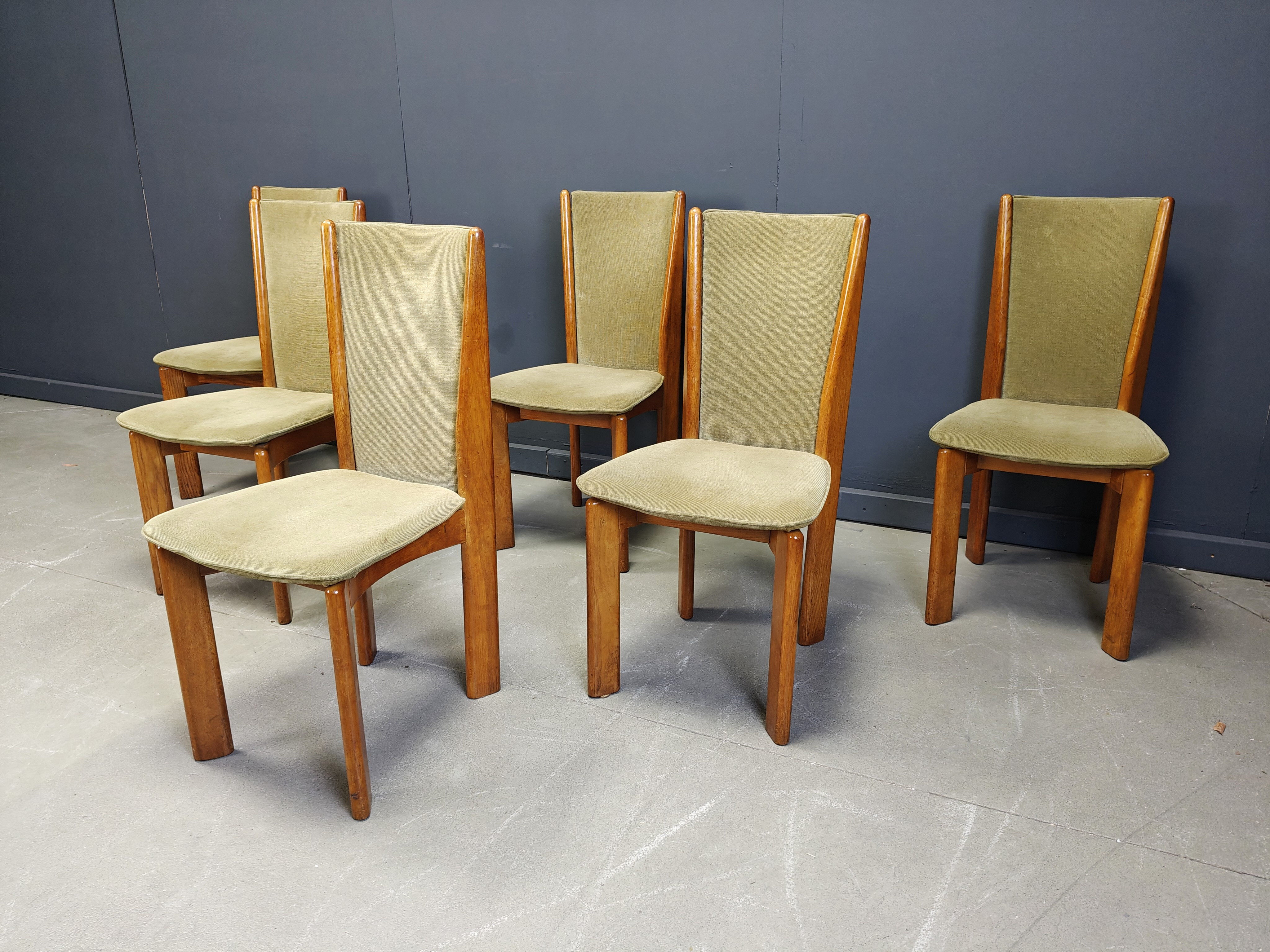 Vintage Danish dining chairs set of 6 - 1970s