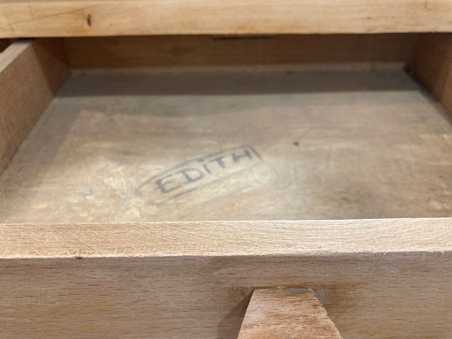 Bedside table 60s scandinavian wooden foot compass