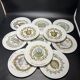 Service of 11 Auteuil porcelain plates