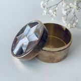 Vintage mother-of-pearl and brass box