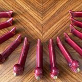 Set of 12 vintage glazed ceramic chopstick rests, 1950-70