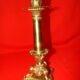 Bronze and solid brass candlestick from the "Restoration" period, electrified.