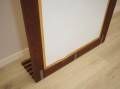 Danish solid mahogany mirror with slatted shelf, 1970s