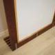 Danish solid mahogany mirror with slatted shelf, 1970s