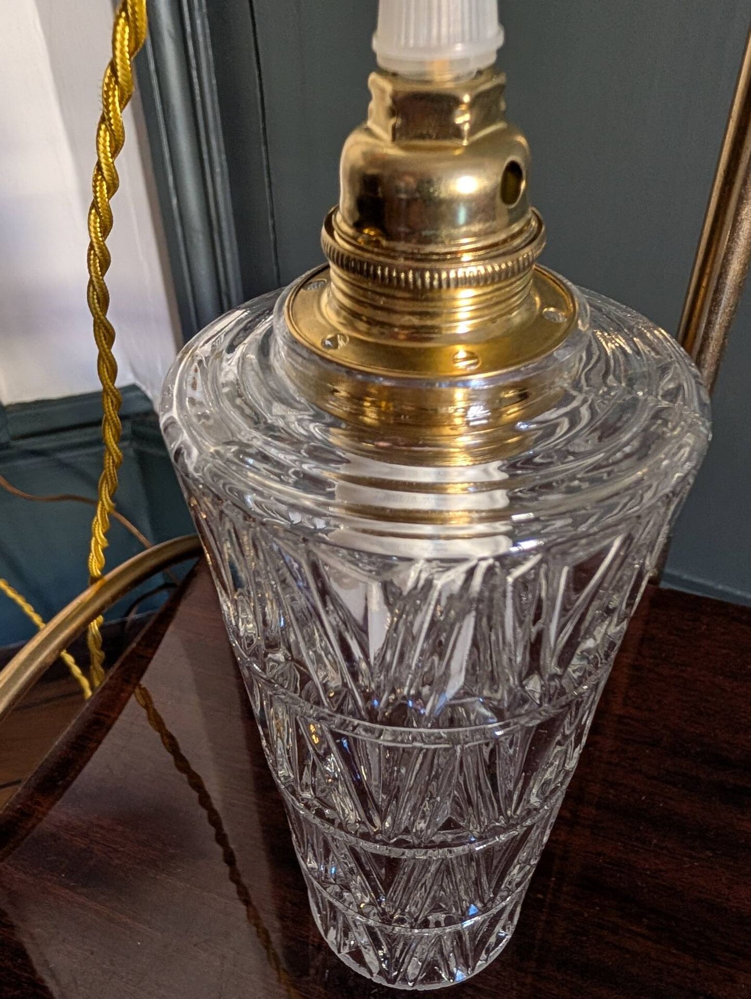 Moulded glass lampshade from the 1960s-1970s.