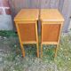 Pair of bedside nightstands with vintage wooden case