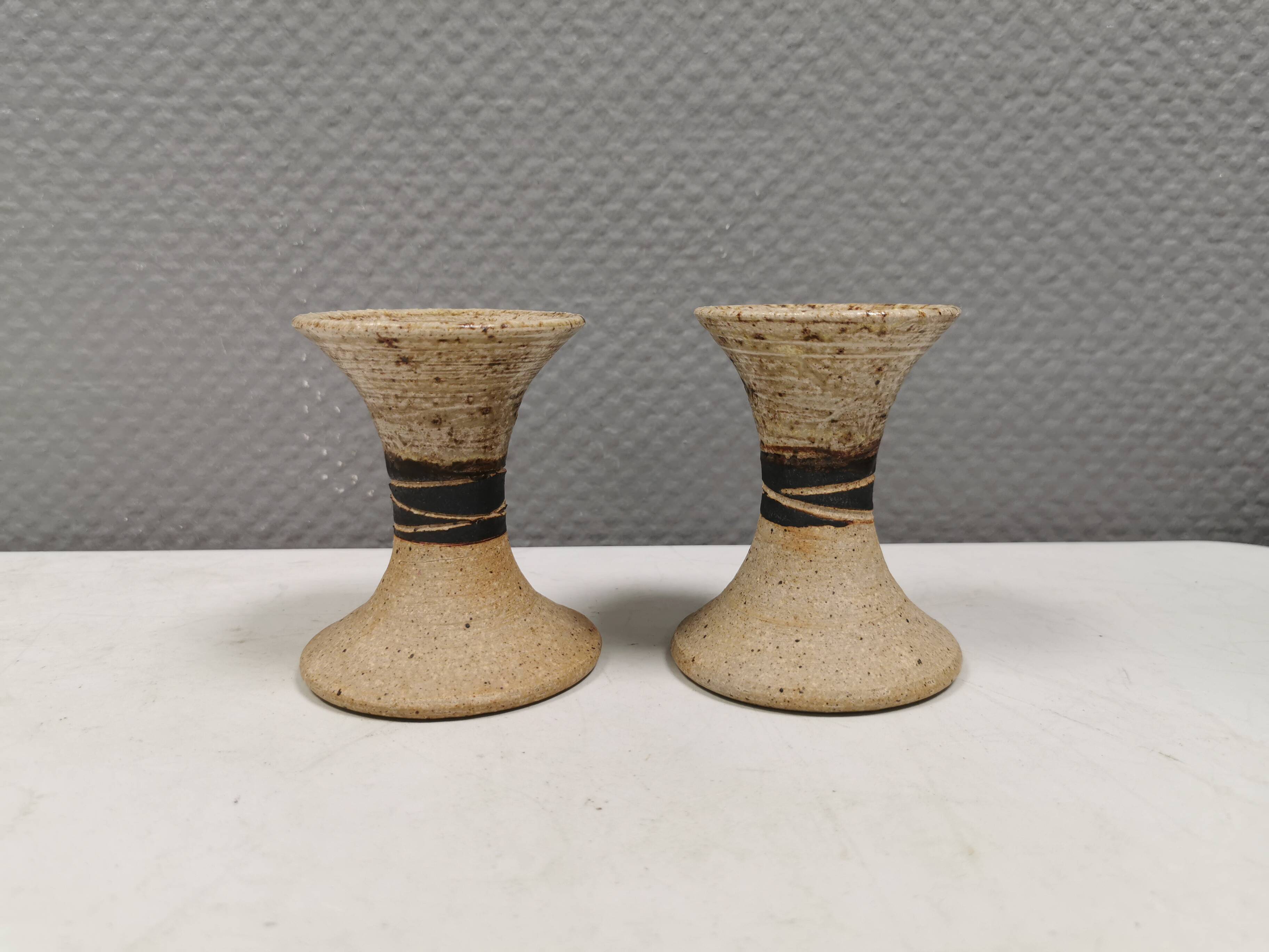 A set of beautiful ceramic candle holders from Danish Tue Poulsen.