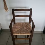 High straw chair for children