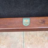 Scandinavian style chair in teak and leather, 1960s