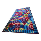 Tapis/paillasson abstrait de grande taille XXL en laine de haute qualité des années 1980 pour l'hôtel Hilton.