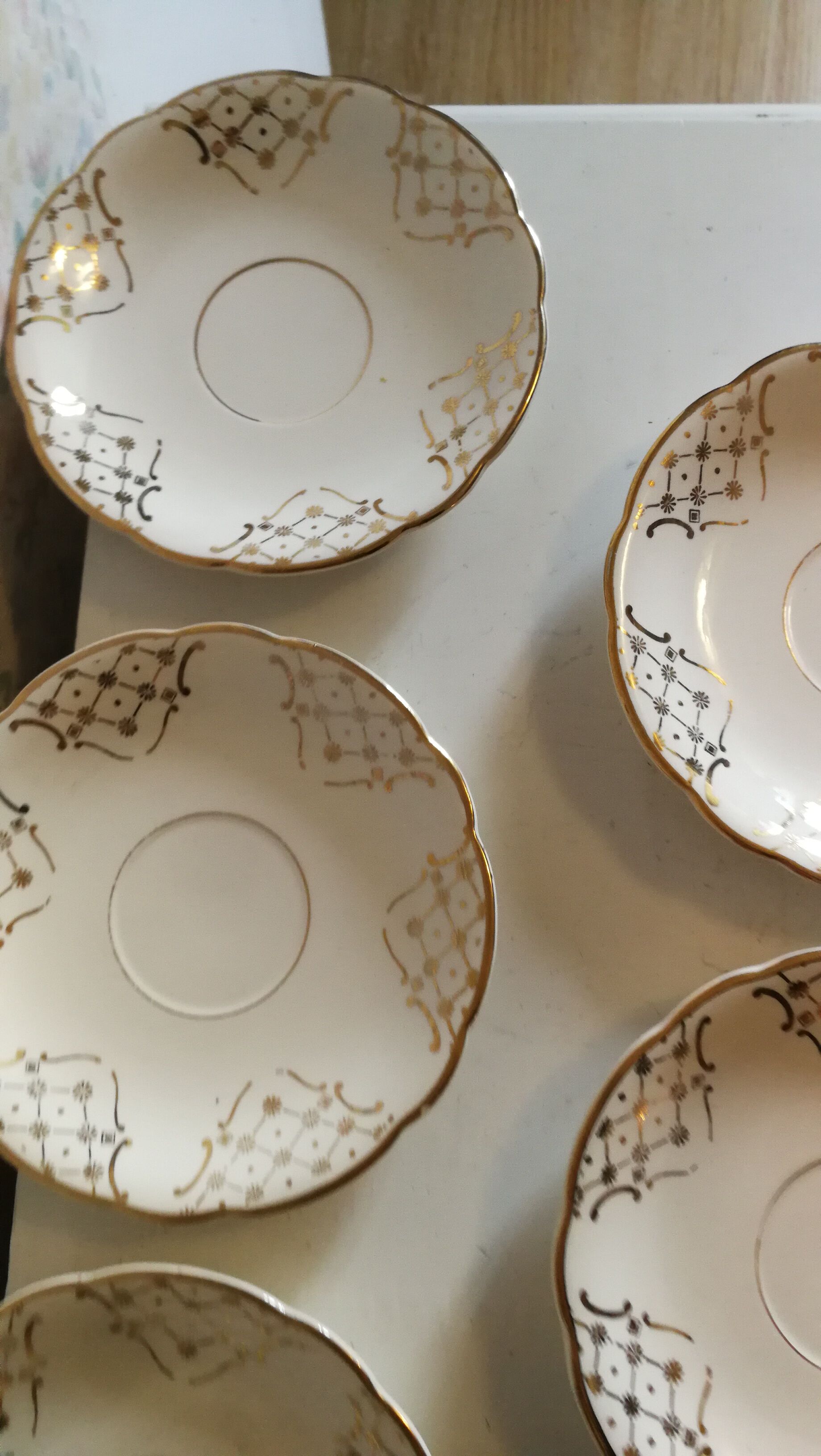 Villeroy and boch, flowers and gilt