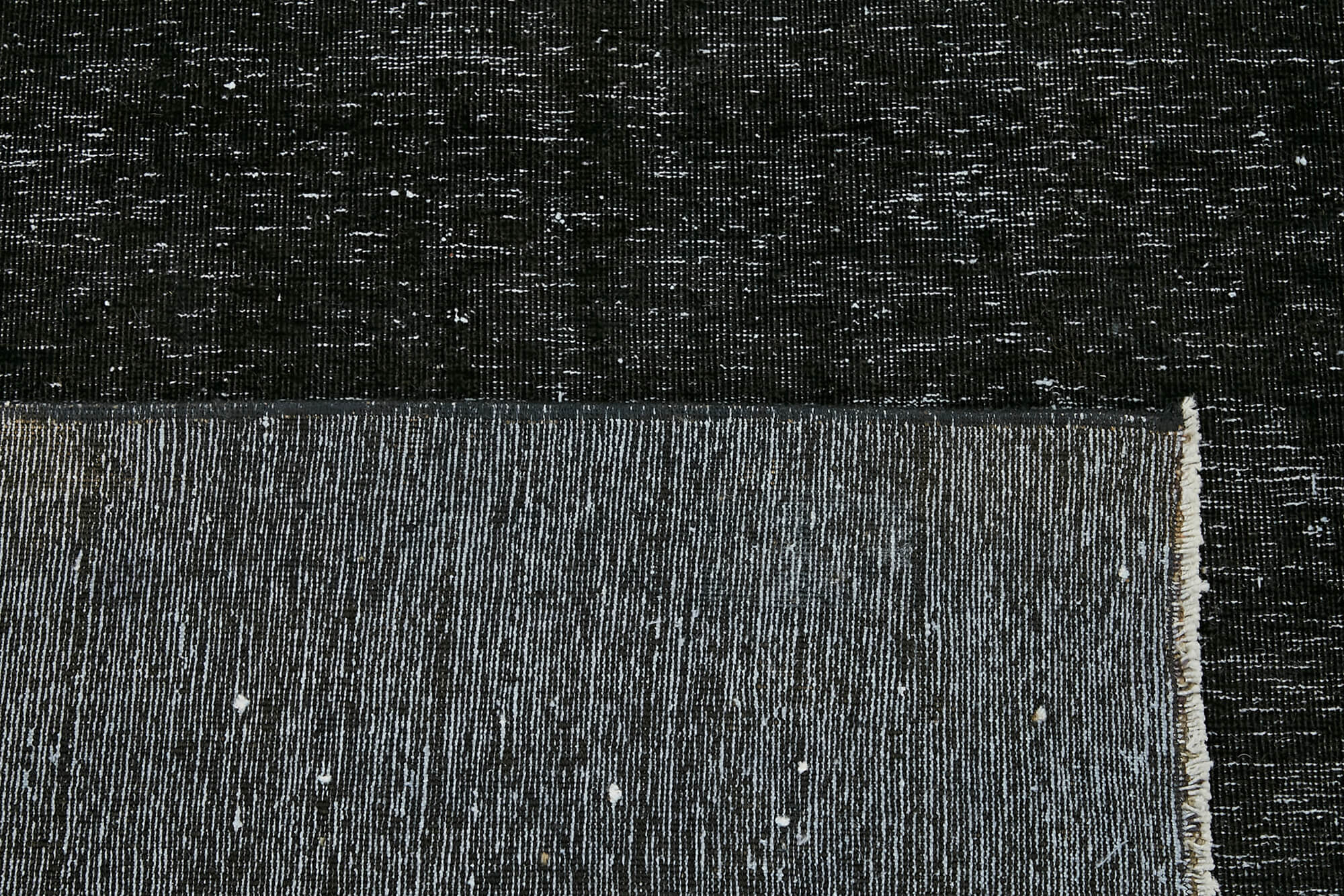 Hand-knotted persian overdyed 1970s 291 cm x 400 cm black wool carpet