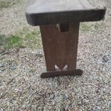 Patinated solid wood farm bench dpc 1122435