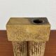 Klaus Lehmann, postmodern brutalist German pottery, sculpted column vase, 1981, ceramic