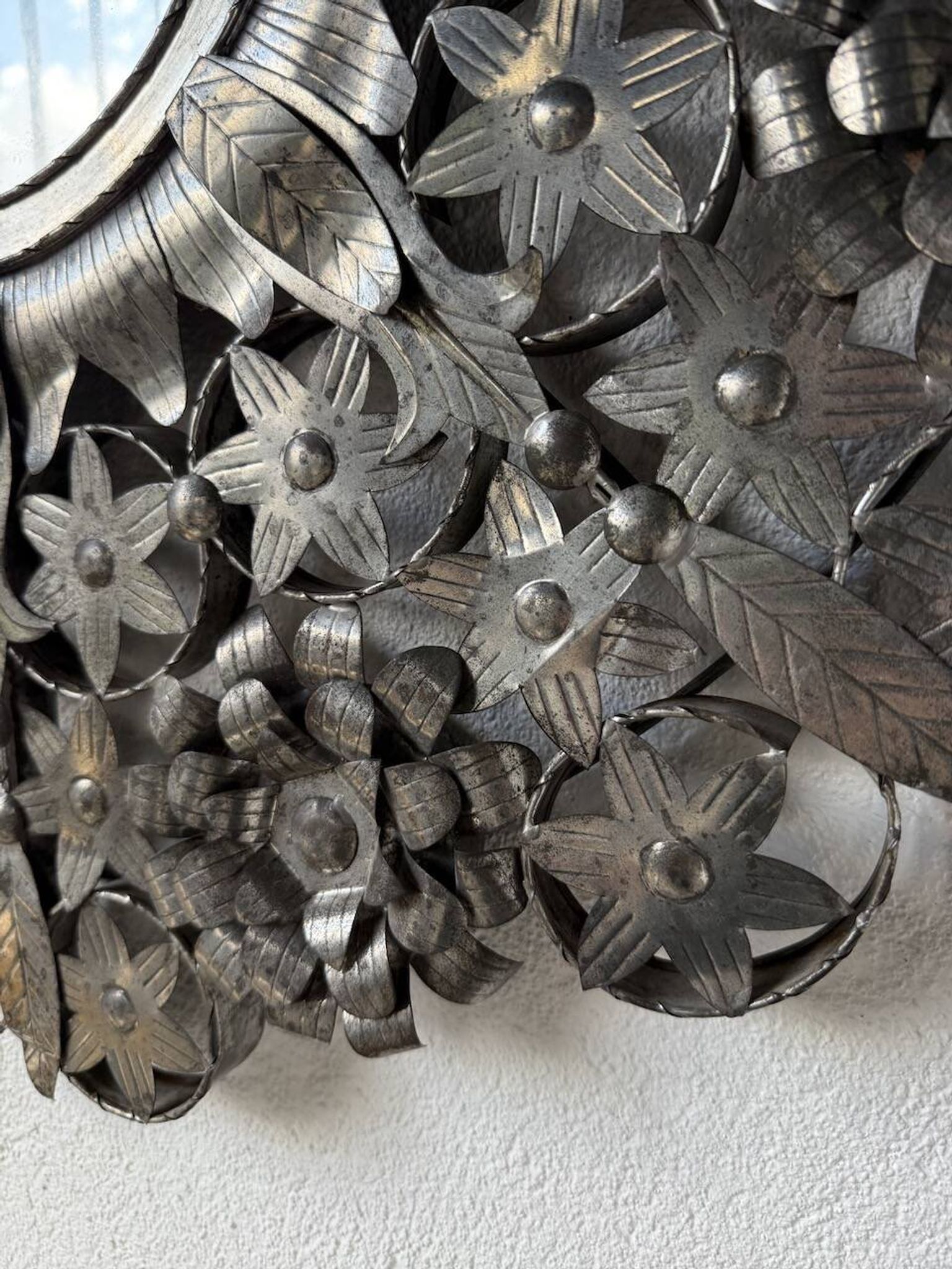 Miroir mexicain vintage en métal