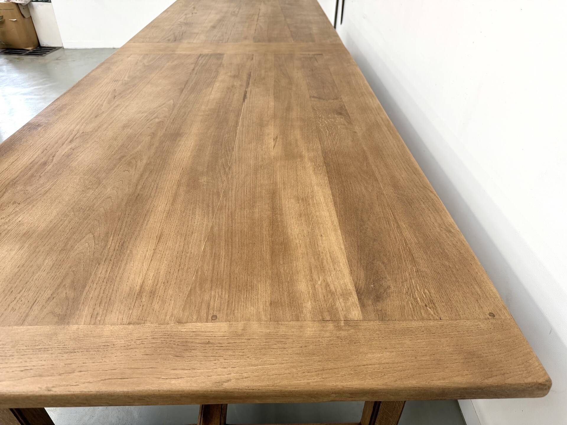XXL farmhouse table in solid oak 350 cm - Reconstruction Style - 1950s