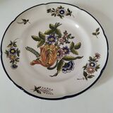 Saint Clément Tulip plate, hand-decorated