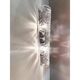 Elegant Transparent Hammered Glass Wall Sconces with Italian Murano Influen