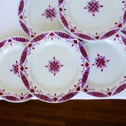 6 flat plates from Moulin des Loups and Hamage, Madeleine model 2106199