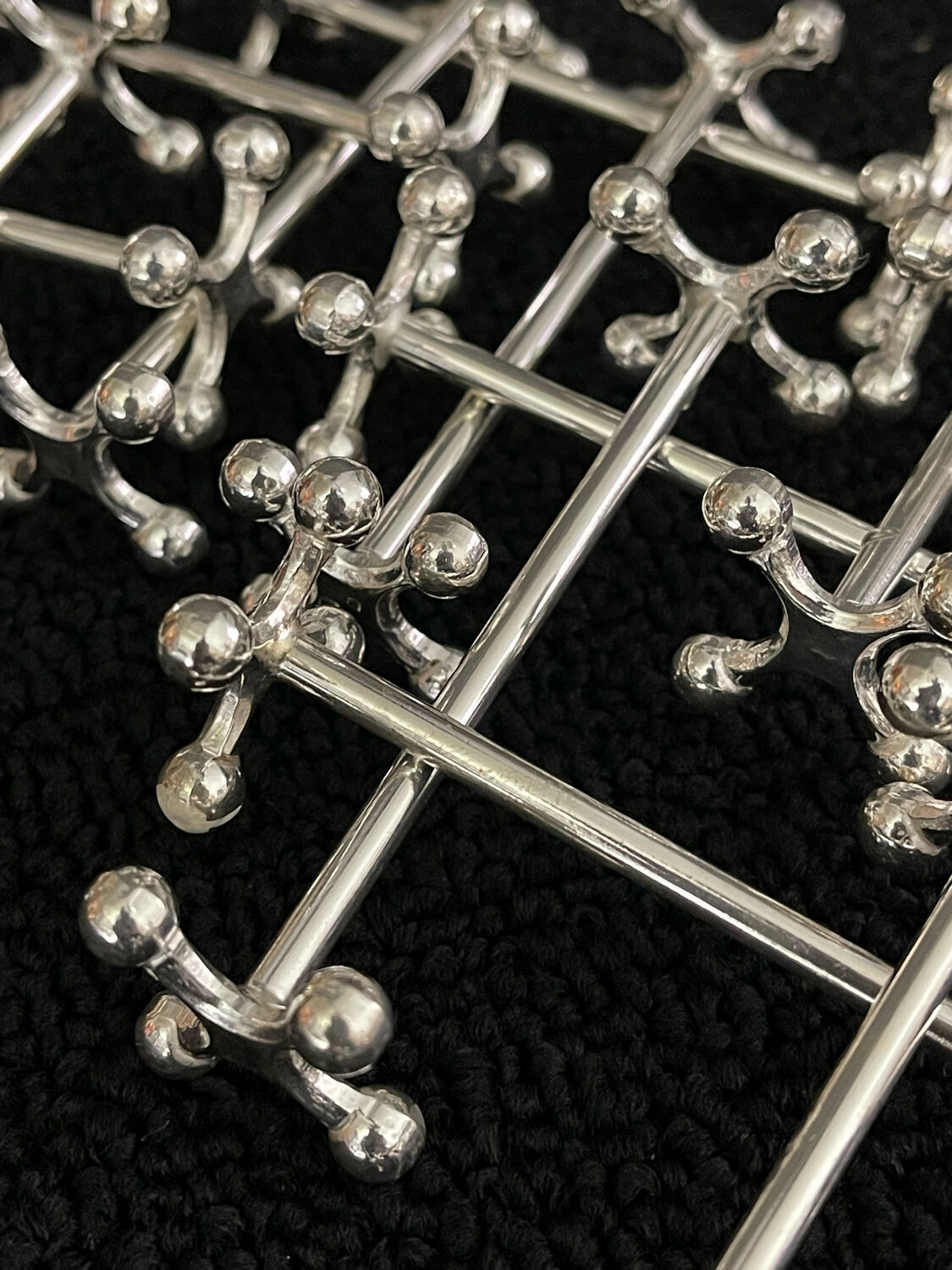 Christofle 12 holder knives balls model atomium very good condition ref CH10PC