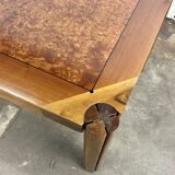 Italian vintage dining table with burl wood from Borghi