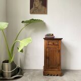 Rustic oak bedside table 1900