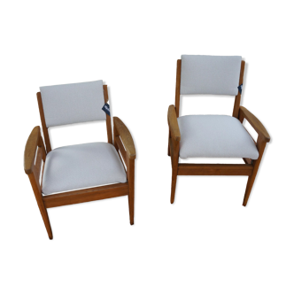 Pair of vintage armchairs polysièges