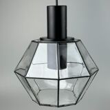 60s 70s hanging lamp ceiling lamp by Limburg Leuchten Germany glass metal