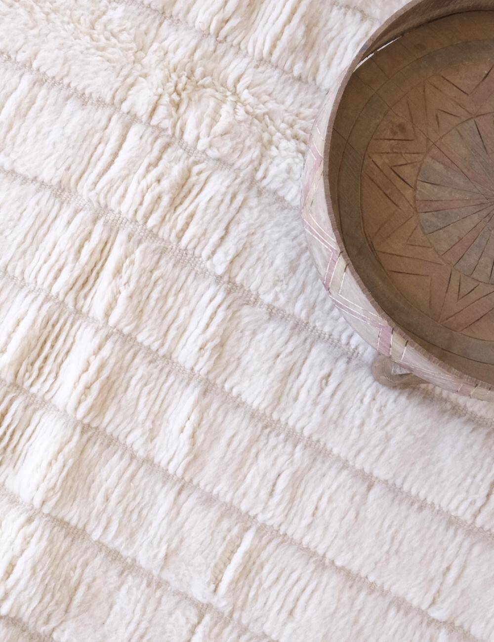 Beni Ouarain White Rug - 253 x 153 cm