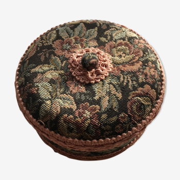 Jewelry box decorated with floral fabric