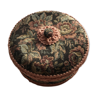 Jewelry box decorated with floral fabric