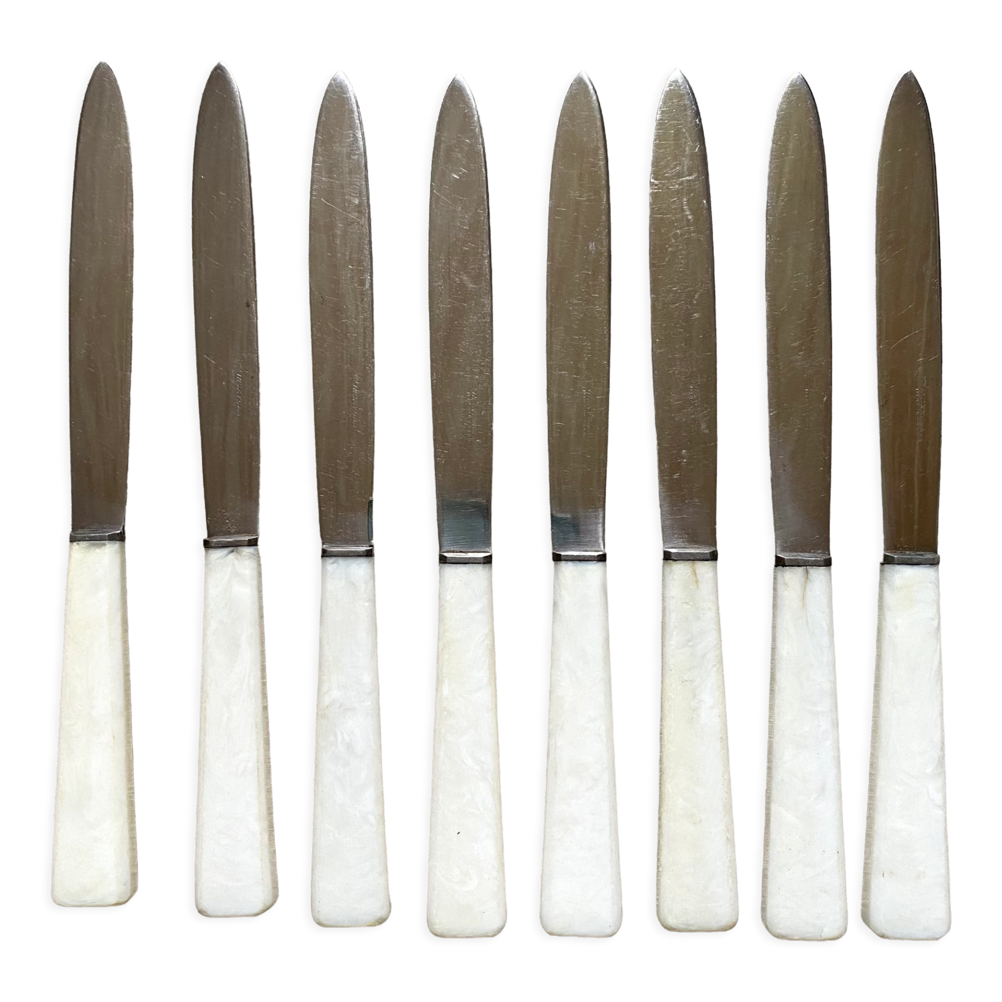 8 antique stainless knives