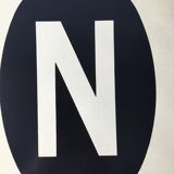 Advertising plate painted sheet metal circa 1950