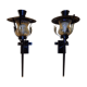 Pair of vintage torch wall lamps