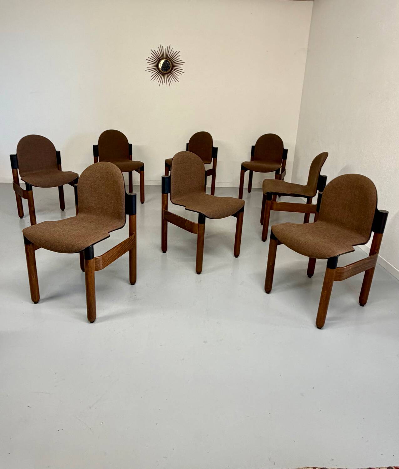 Set of 8 postmodern THONET FLEX chairs designed by Gerd Lange, vintage 80s.