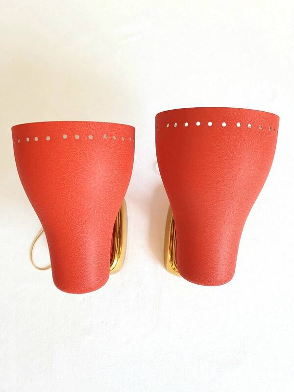 Pair of Lunel wall lights 1960