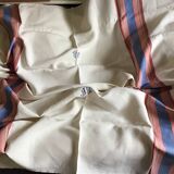 Colored striped linen tablecloth