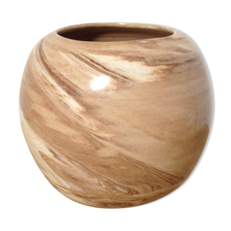 Vase boule en céramique émaillée