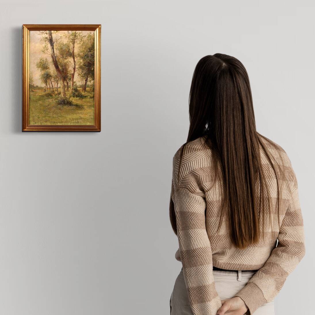 Painting landscape signed by M. Gheduzzi from the 40s