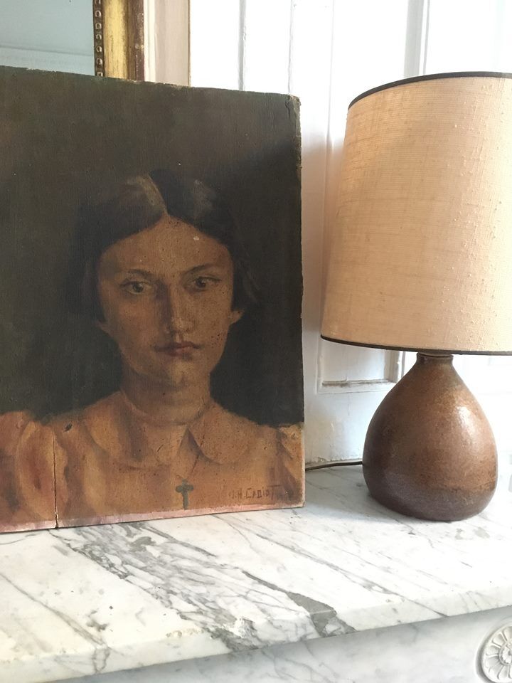 Portrait huile jeune fille