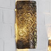 Paire d’appliques murales italiennes en verre de Murano avec motifs géométriques, années 1960